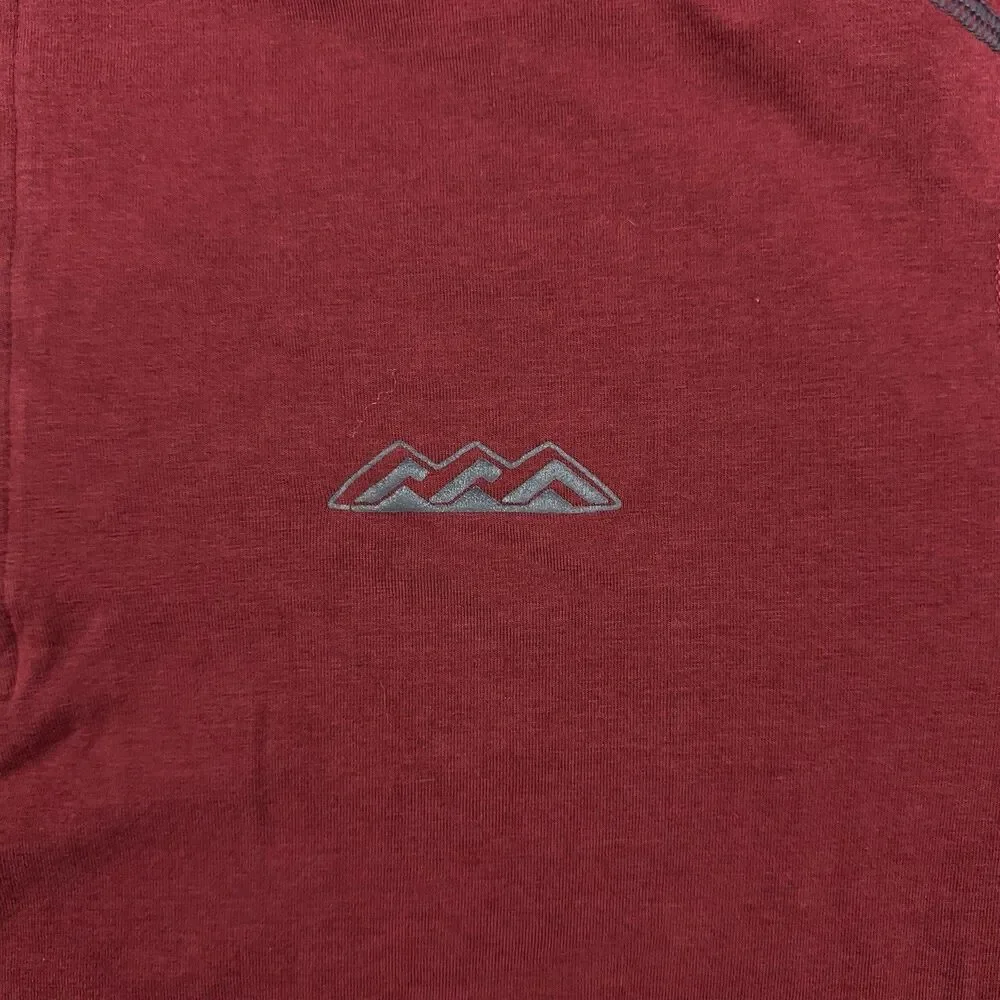 Tasc Pullover Shirt Mens Sz M Red Carrollton 1/4 Zip Bamboo Performance Athletic